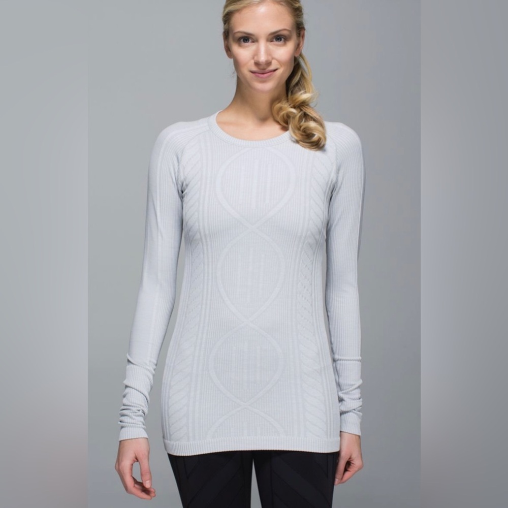 Lululemon Rest Less Pullover Sweater - Heather Silver Spoon - See Measurements - Picture 4 of 6